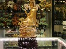 Phật quan âm vàng ngồi tòa sen H254G