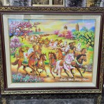 NGUA2620 quan ma hung thinh 3 150x150 Tranh Quần Mã Hưng Thịnh NGUA2620